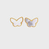 Mother-Of-Pearl Butterfly Stud Earrings