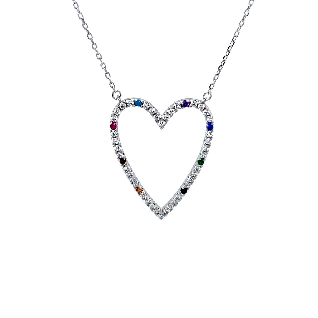 Long Heart Pendant Necklace