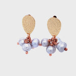 Mini Cluster Fresh Water pearl Earrings