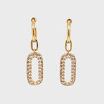 14K Double Link Diamond Earrings