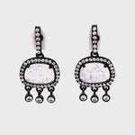 Dangling Charms Earrings in Gun Metal