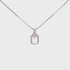 White Sapphire Pendant Necklace