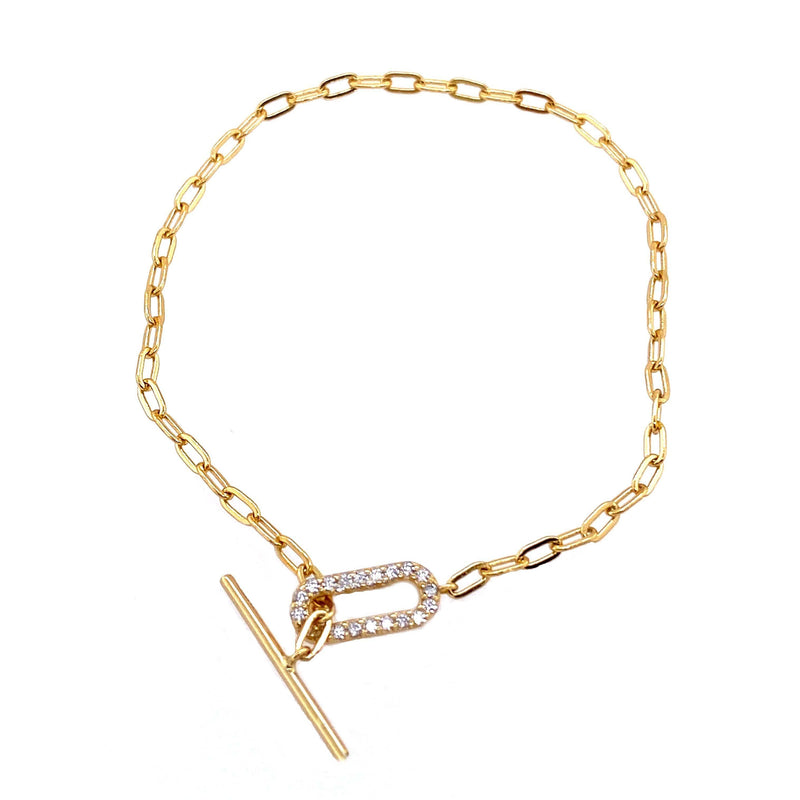 Toggle Mini Link Chain Bracelet