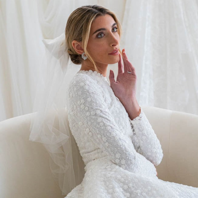 The Kate - Satin Bow And Veil