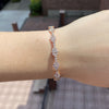 Crystal Flower Bangle Bracelet