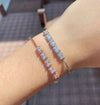 Five Stone Elegant Bolo Bracelet in Rose Gold