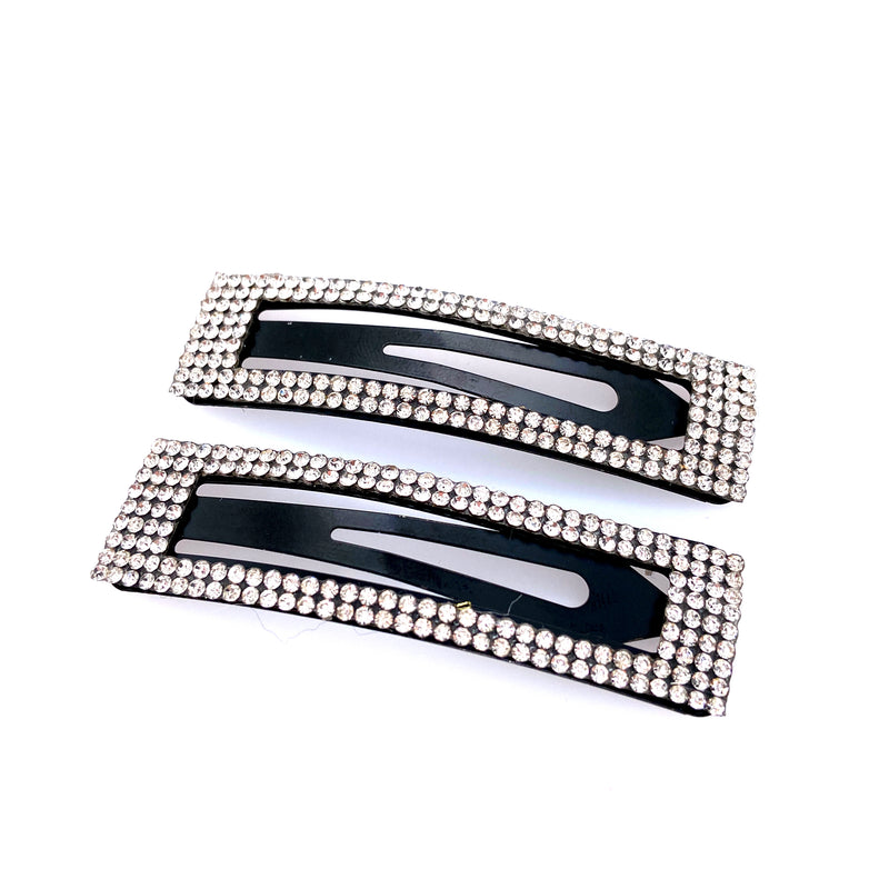Crystal Barrette Hair Clips Set