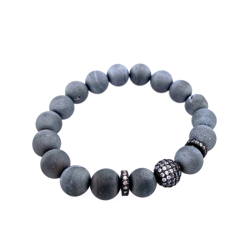 Silver Bead Stretch Bracelet