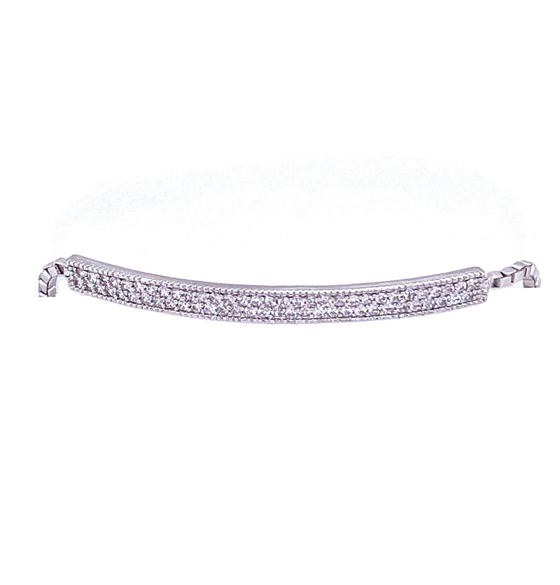 Simple Pavé Bar Bolo Bracelet