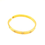 Stainless Steel Medium Bangle Bracelet in Gold