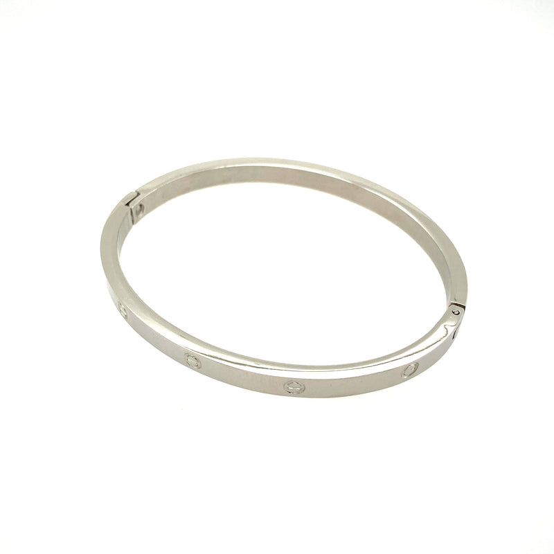 Children's Stainless Steel Bangle in Silver