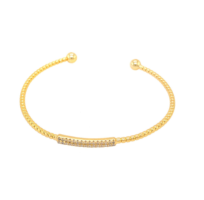 Simple Bar Bangle Bracelet in Gold
