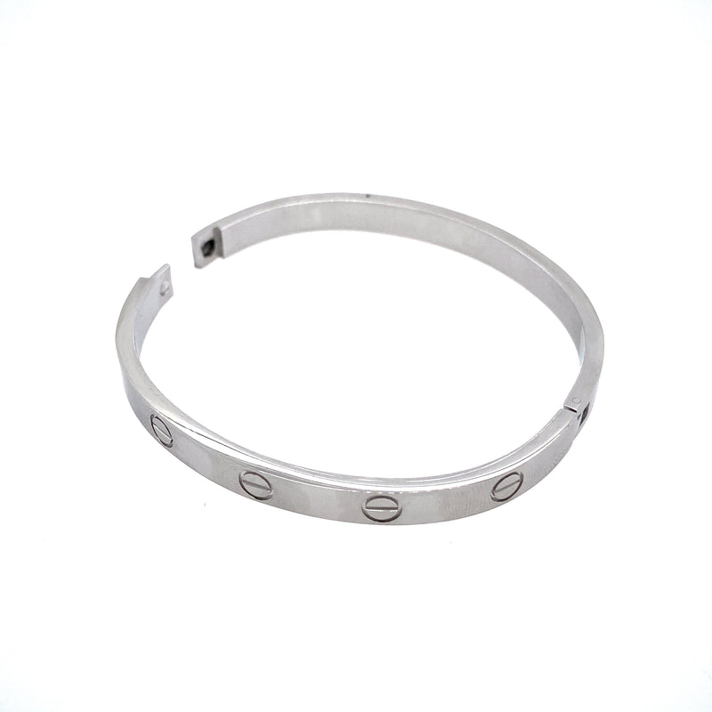 Basic Stackable Bangle Bracelet in Silver