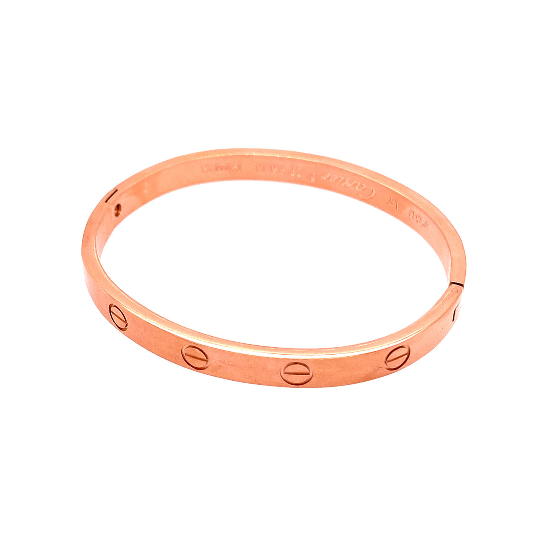Basic Stackable Bangle Bracelet in Rose Gold
