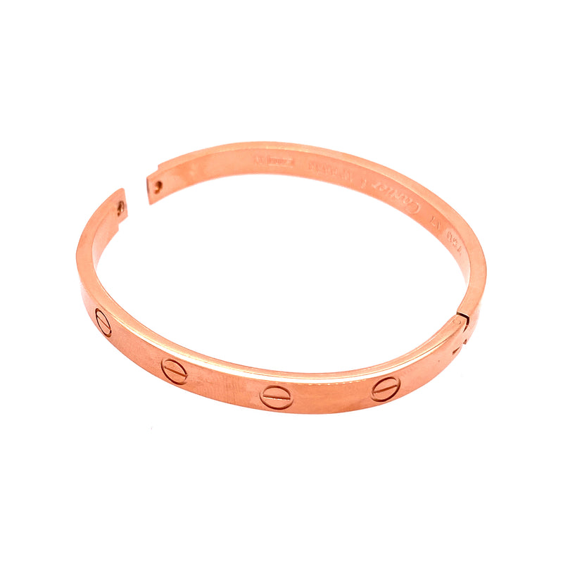 Basic Stackable Bangle Bracelet in Rose Gold