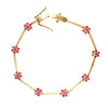 Ruby Flower Bracelet