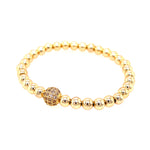 Small Beaded Crystal Ball Bracelet