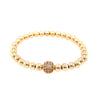 Small Beaded Crystal Ball Bracelet