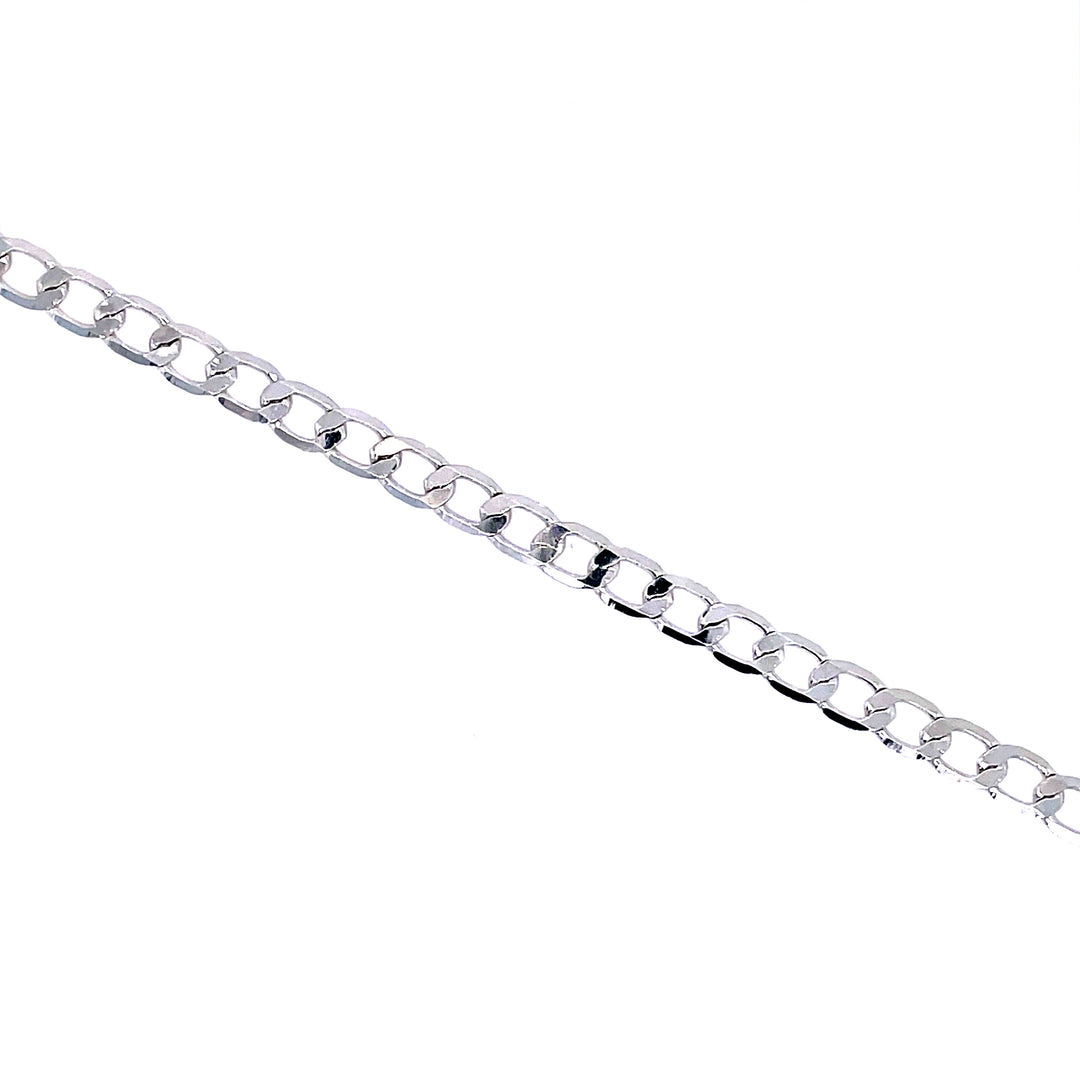 Curb Chain Anklet in Silver