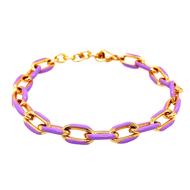 Lavender Paperclip Bracelet