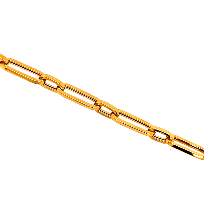 14K Gold Oval Link Bracelet