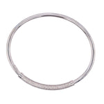 14K White Gold Bar Bangle