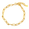 Textured Paperclip Chain Anklet