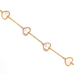 Dainty Mother-Of-Pearl Heart Bracelet