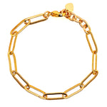 Textured Paperclip Chain Bracelet