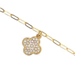 Mini Link Chain Clover Bracelet