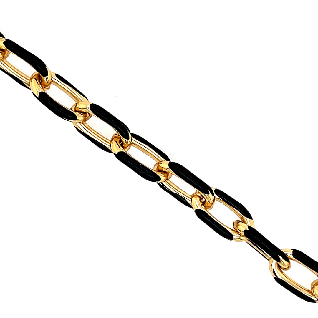 Black & Gold Paperclip Bracelet