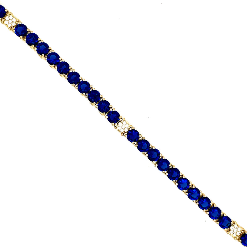 Sapphire Tennis Bracelet in Gold (3.5mm)