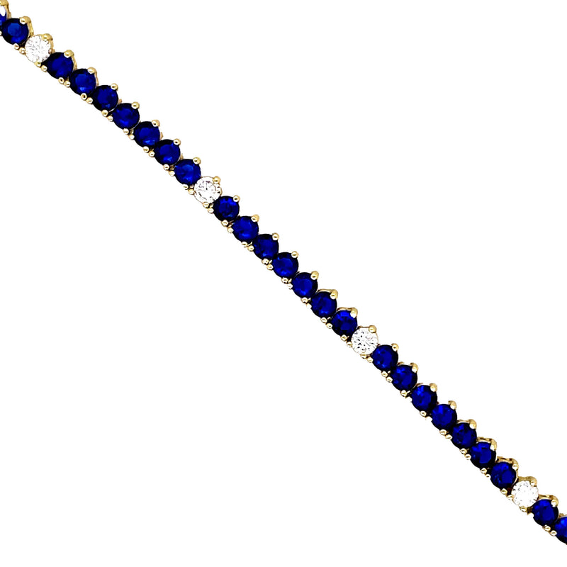 Sapphire Tennis Bracelet in Gold (3mm)