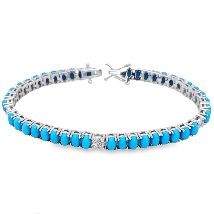 Turquoise Tennis bracelet in Silver