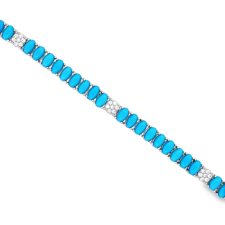 Turquoise Tennis bracelet in Silver