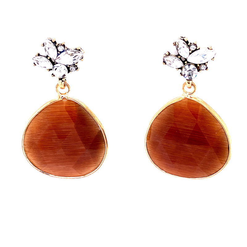 Champagne Crystal Earrings