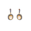 Two Tone Cubic Zirconia Earrings