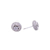 Sparkling Studs With Flower Center