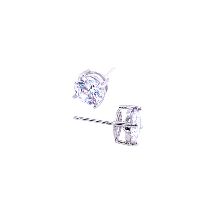 Classic Cubic Zirconia Studs In Silver