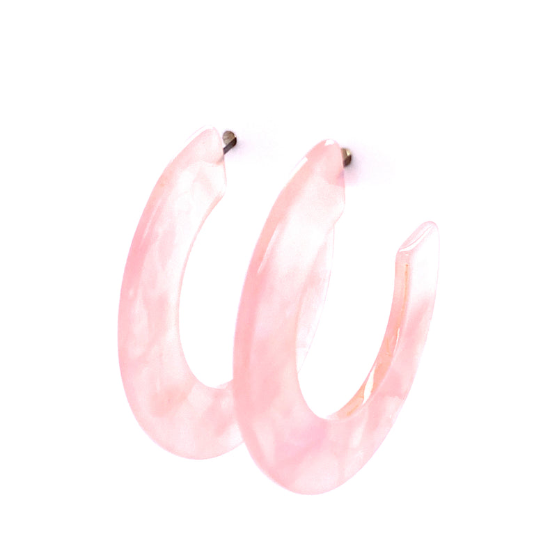 Blush Flat Hoops