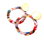 Tort Circle Drop Summer Earrings