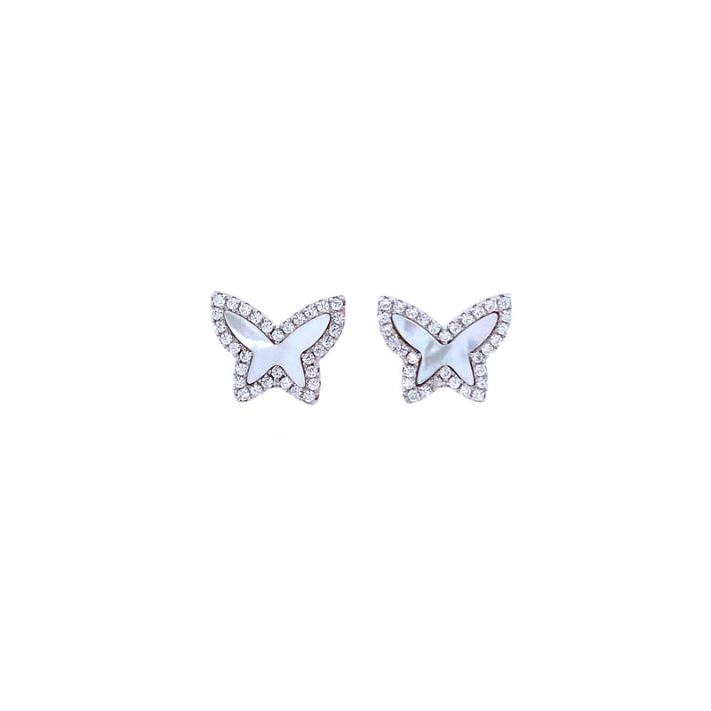Mini Mother-of-Pearl Butterfly Studs