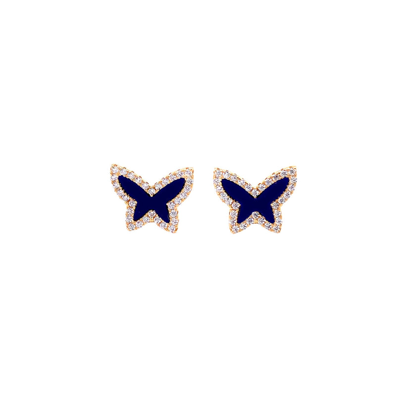 Mini Lapis Butterfly Studs