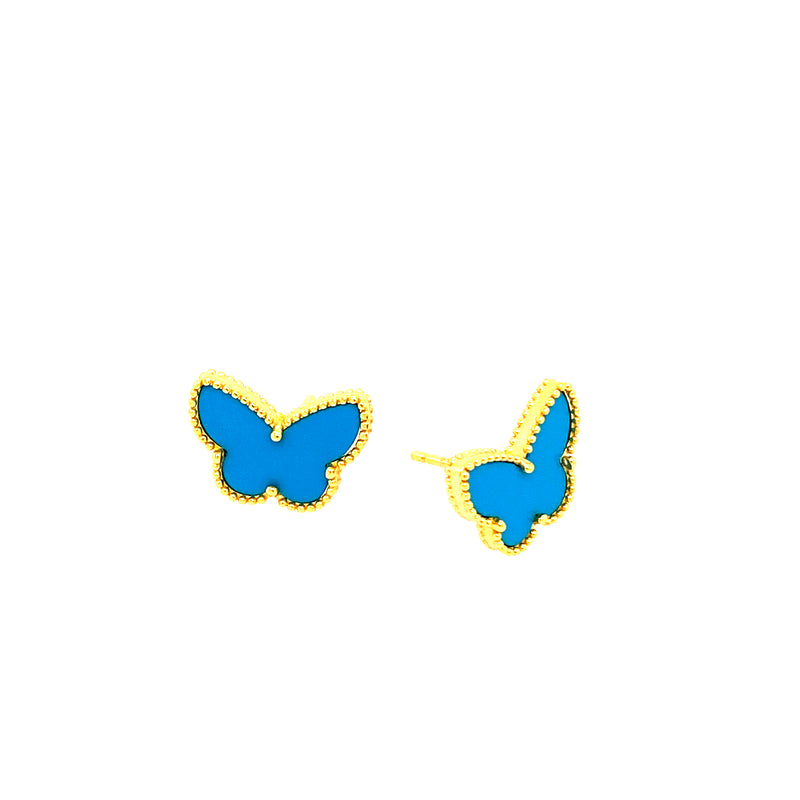 Turquoise Butterfly Stud Earrings