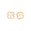 Mother-Of-Pearl Clover Studs
