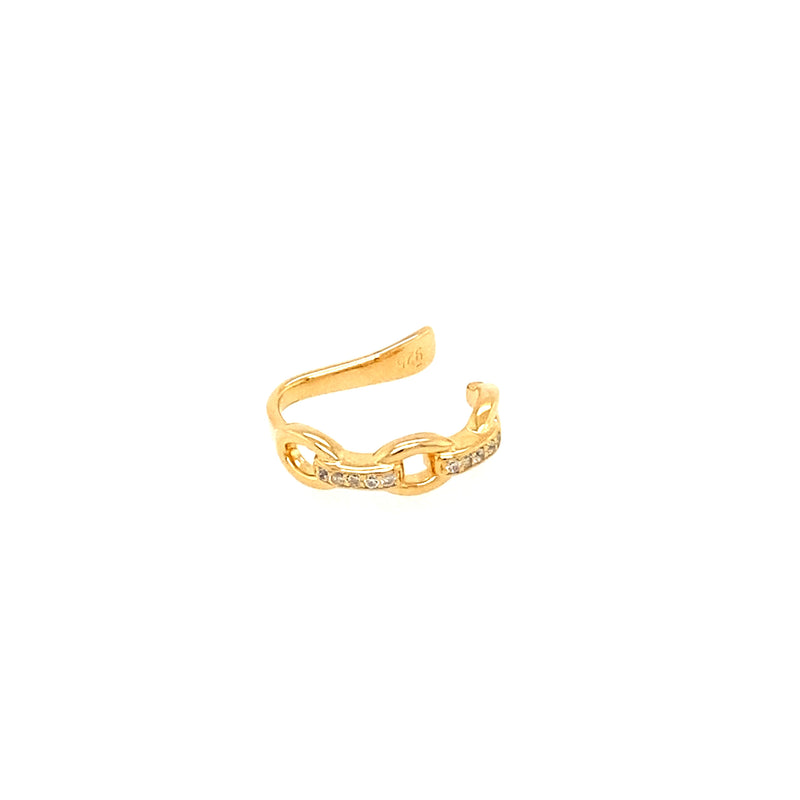 Link Style Ear Cuff in Gold