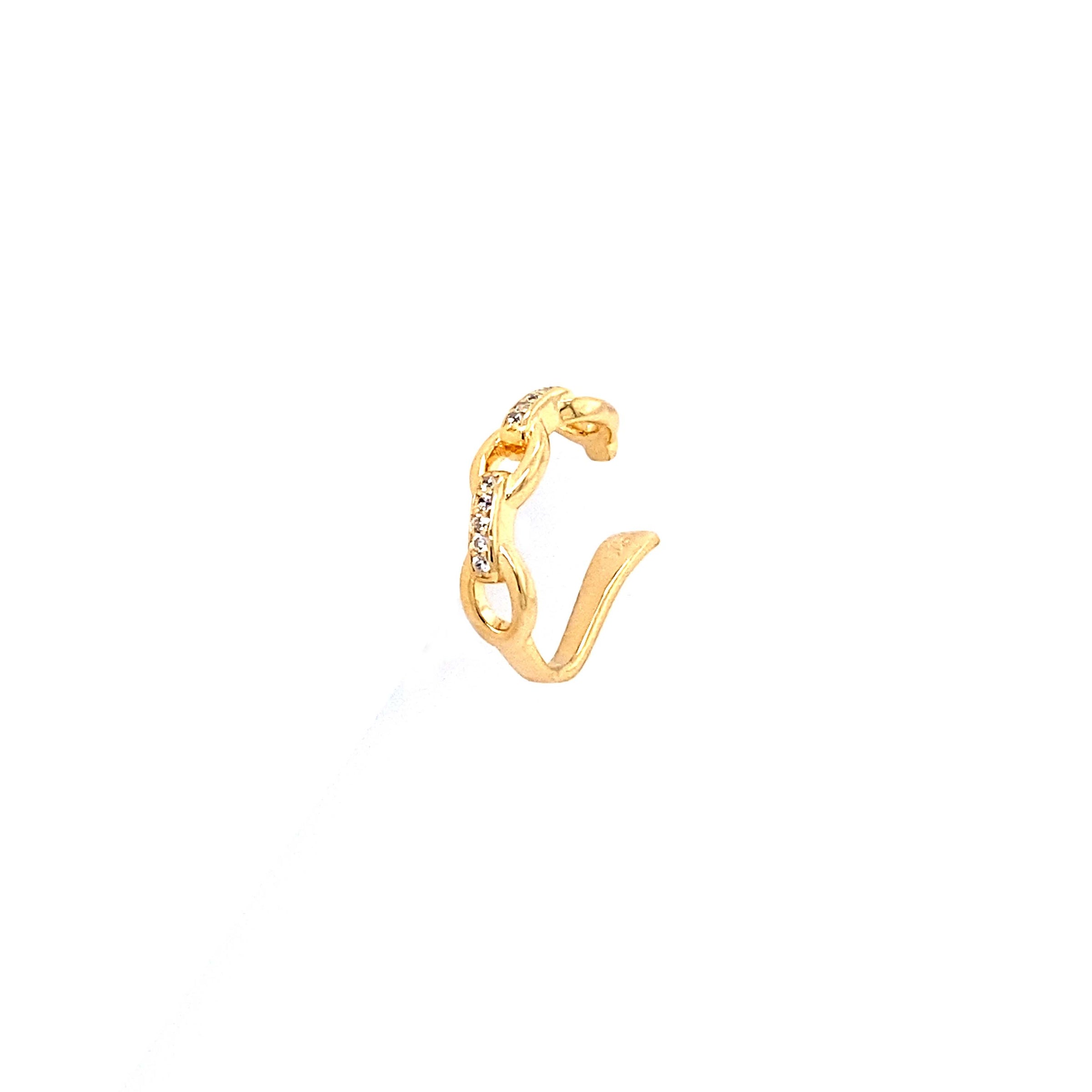 Link Style Ear Cuff in Gold – picntell