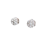 14K Flower Diamond Studs