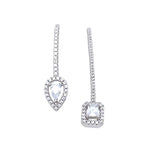 Mismatched Front-Back Earrings
