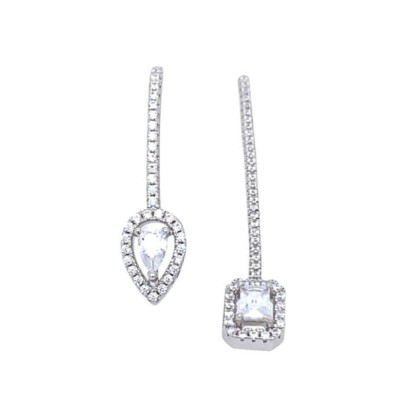 Mismatched Front-Back Earrings